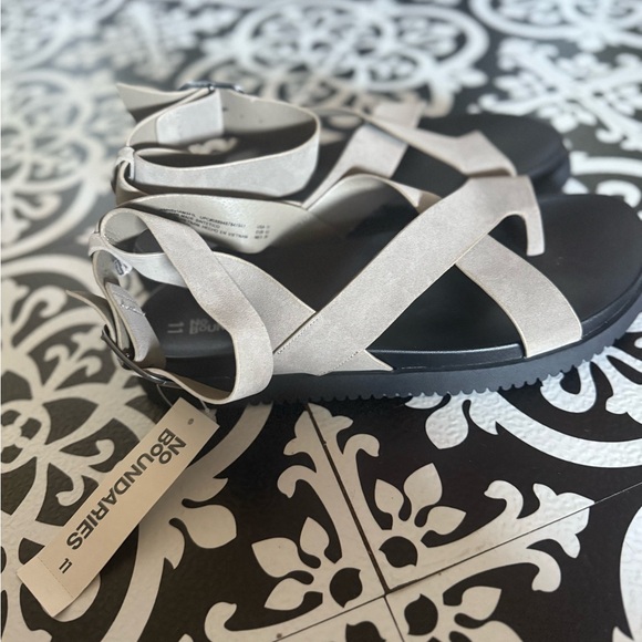 No Boundaries Cream Strappy Sandals - Picture 2 of 6